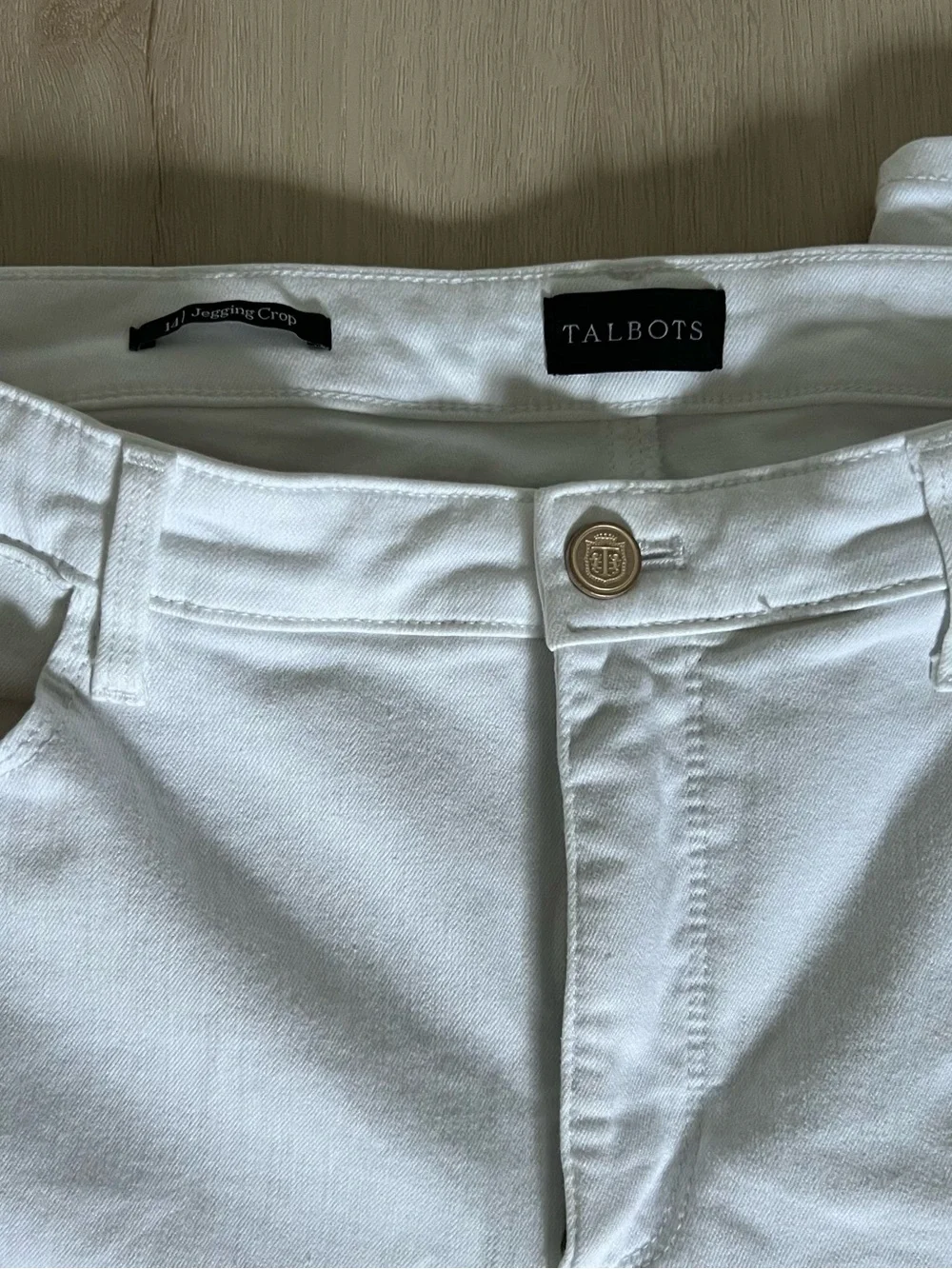 Talbots White Jegging CropSkinny Stretch Jeans - Picture 3 of 3